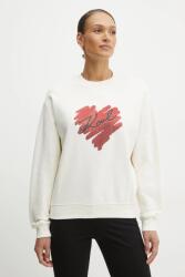 KARL LAGERFELD pamut melegítőfelső bézs, női, nyomott mintás, A1W20045 - bézs M