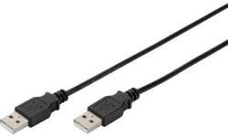 ASSMANN USB kábel 1x USB 2.0 dugó A - 1x USB 2.0 dugó A 1, 80 m Fekete Digitus 678039