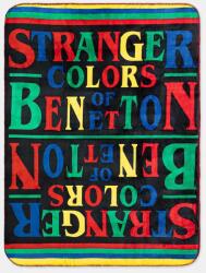 United Colors of Benetton pléd x Stranger Things fekete, 6FK82801S - fekete Univerzális méret
