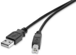 Renkforce USB 2.0 csatlakozókábel, 1x USB 2.0 dugó A - 1x USB 2.0 dugó B, 0, 3 m, fekete, aranyozott, renkforce