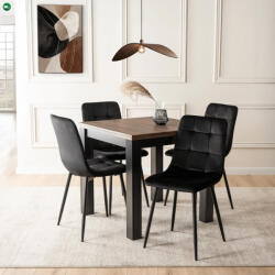 WIP MAX bővíthető étkezőasztal 80-160 cm, dió/fekete színben