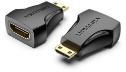 Vention mini HDMI/M -> HDMI/F (4K, fekete), adapter (AISB0) - onlinepatron