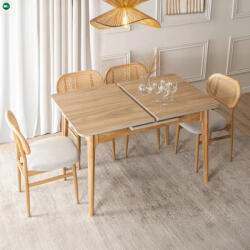Mebel Elite Kerámia Étkezőasztal Tölgy Színben. SAMER 138-178 cm