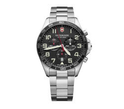 Victorinox FIELDFORCE CHRONO Fekete számlap Rozsdamentes óraszíj
