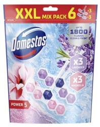 Domestos WC frissítő blokk, 6 db-os, DOMESTOS "Power 5", mangó és levendula (KHT1180)