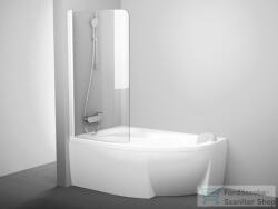 RAVAK CVSK1 Rosa 160/170 balos kádparaván, Matt fehér+transparent 7QLS0E00Y1 (7QLS0E00Y1)