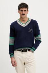 Benetton pulóver gyapjúkeverékből x Stranger Things könnyű, sötétkék, 1XDGK401F - sötétkék M