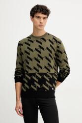 KARL LAGERFELD pulóver gyapjúkeverékből fekete, 554305.655022 - zöld M