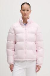 Tommy Jeans rövid kabát rózsaszín, téli, DW0DW22039 - rózsaszín S
