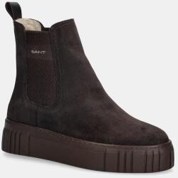 Gant magasszárú cipő velúrból Snowmont barna, téliesített, platformos, 31553098 - barna Női 37 - answear - 69 990 Ft