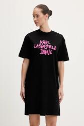 Karl Lagerfeld Jeans pamut ruha - fekete S - answear - 40 990 Ft