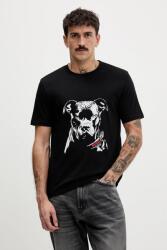 HUGO pamut póló - fekete L - answear - 27 990 Ft