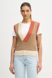 Benetton mellény gyapjúkeverék - bézs S - answear - 27 990 Ft