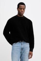 BOSS Orange pulóver gyapjúkeverékből könnyű, fekete, 50548666 - fekete M
