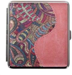 Padonio Hímzett virág mintás fém cigarettatárca, 20 szál cigarettának - 4 (M-06461-4)