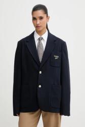 Tommy Jeans zakó sötétkék, sima, egysoros gombolású, DW0DW22495 - sötétkék M