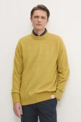Calvin Klein gyapjúkeverék pulóver könnyű, férfi, zöld, J30J326737 - sárga M