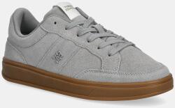 Tommy Hilfiger velúr sportcipő TH HERITAGE COURT SNEAKER SUEDE - szürke Női 37