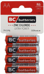 BC Batteries Zinc Chloride ceruzaelem R6 1.5V - 4db