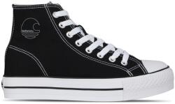 SoulCal Дамски високи кецове SoulCal Canvas High Top Platform Trainers Womens - Black/White