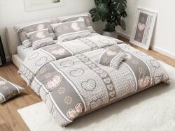  Pamut ágynemű HEART RETRO BLEND szürke Ágyneműhuzat mérete: 70 x 90 cm | 140 x 220 cm