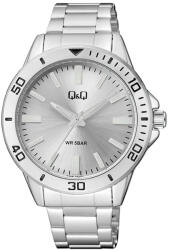 Q&Q férfi karóra, quartz, ezüst színű fémtok, ezüst színű nemesacél csat, ezüst színű számlap Q28B-001PY (4201-8)