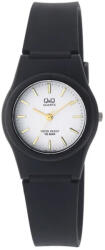 Q&Q női karóra, fekete műanyag tok, fekete műanyag szíj, fehér számlap, quartz, VQ81J004Y (4287-8)