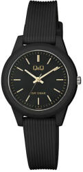 Q&Q női karóra, fekete műanyag tok, fekete műanyag szíj, fekete számlap, VS13J004Y (4208-1)