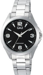 Q&Q férfi karóra, quartz, ezüst színű fémtok, ezüst színű nemesacél csat, fekete számlap, C04A-039PY (4203-8)
