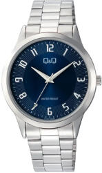 Q&Q férfi karóra, quartz, ezüst színű fémtok, ezüst színű nemesacél csat, kék számlap, C10A-064PY (4204-5)