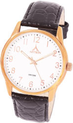 ASTRON 5552-0 férfi karóra, rózsaarany színű nemesacél tok, fekete bőrszíj, fehér számlap, keményített ásványüveg, quartz szerkezet, 50 m (5 ATM) vízállóság (5552-0) - oranagykereskedes