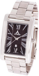 ASTRON 5569-1 férfi karóra, ezüst színű nemesacél tok, ezüst színű nemesacél csat, fekete számlap, keményített ásványüveg, quartz szerkezet, cseppmentes vízállóság (5569-1) - oranagykereskedes