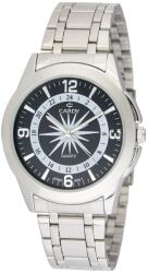 Cardy férfi karóra, ezüst színű fémtok, ezüst színű acél karcsat, fekete számlap, quartz szerkezet, cseppmentes vízállóság (2647-3)