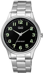 Q&Q férfi karóra, quartz, ezüst színű fémtok, ezüst színű nemesacél csat, fekete színű számlap, C10A-001PY (4099-2)