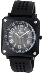 Cardy férfi karóra, fekete színű fémtok, fekete színű szilikon szíj, fekete számlap, quartz szerkezet, cseppmentes vízállóság (2700-9)