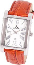 ASTRON 5568-7 férfi karóra, ezüst színű nemesacél tok, barna bőrszíj, ezüst színű számlap, keményített ásványüveg, quartz szerkezet, cseppmentes vízállóság (5568-7) - oranagykereskedes