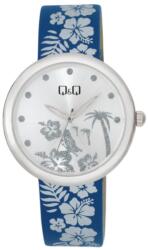 Q&Q női szíjas karóra, quartz, ezüst színű tok, KV53-351Y (4271-1)