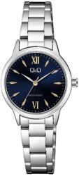 Q&Q női karóra, ezüst színű fémtok, kék színű számlap, ezüst színű fémcsat Q11A-002PY (4215-6)