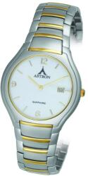 ASTRON 5274-7 férfi karóra, bicolor színű nemesacél tok, bicolor nemesacél csat, fehér számlap, keményített ásványüveg, quartz szerkezet, cseppmentes vízállóság (5274-7) - oranagykereskedes
