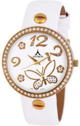 ASTRON 5658-0 női karóra, bicolor színű fém tok, fekete bőrszíj, fehér számlap, keményített ásványüveg, quartz szerkezet, cseppmentes vízállóság (5658-0) - oranagykereskedes