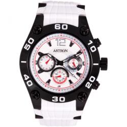 ASTRON 5541-7 férfi karóra, fekete színű nemesacél tok, fehér szilikon szíj, fehér számlap, keményített ásványüveg, chronograph quartz szerkezet, 50 m (5 ATM) vízállóság (5541-7) - oranagykereskedes