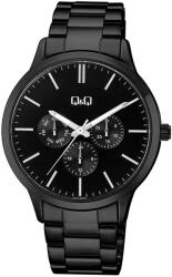 Q&Q férfi karóra, quartz, fekete színű fémtok, fekete színű számlap, fekete színű acél karcsat, A01A-004PY (4094-6)
