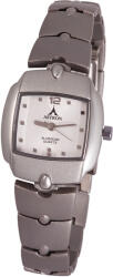ASTRON 5260-2 női karóra, szürke színű alumínium tok, szürke alumínium csat, fehér számlap, keményített ásványüveg, quartz szerkezet, cseppmentes vízállóság (5260-2) - oranagykereskedes