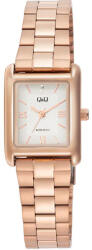 Q&Q női karóra, rózsaarany színű fémtok, rózsaarany színű fém karcsat, fehér színű számlap C69A-007PY (4214-3)