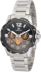 Merion férfi karóra, bicolor színű fém tok, ezüst színű nemesacél csat, fekete/barna színű számlap, ásványüveg, multifunkciós quartz szerkezet, cseppmentesség (3176-1)