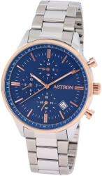 ASTRON 8049-2 férfi karóra, bicolor színű nemesacél tok, ezüst színű nemesacél csat, kék számlap, keményített ásványüveg, multifunkciós, quartz szerkezet, 50 m (5 ATM) vízállóság (8049-2) - oranagykereskedes