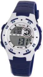 TIKO TIME női műanyag karóra, quartz, kék és fehér színű tok és csat, LCD számlap (7455-1)