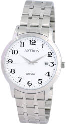 ASTRON 8045-7 férfi karóra, ezüst színű nemesacél tok, ezüst színű nemesacél csat, fehér számlap, keményített ásványüveg, quartz szerkezet, 50 m (5 ATM) vízállóság (8045-7) - oranagykereskedes