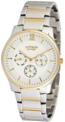 ASTRON 5512-7 elegáns férfi karóra, multifunkciós, bicolor nemesacél tok, bicolor nemesacél csat, fehér számlap, zafírüveg, quartz szerkezet, cseppmentes vízállóság (5512-7) - oranagykereskedes