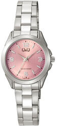 Q&Q női karóra, ezüst színű fémtok, rózsaszín színű számlap, ezüst színű fémcsat C05A-015PY (4213-1)